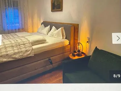Ein Bett oder Betten in einem Zimmer der Unterkunft Ferienwohnung in Frankenthal