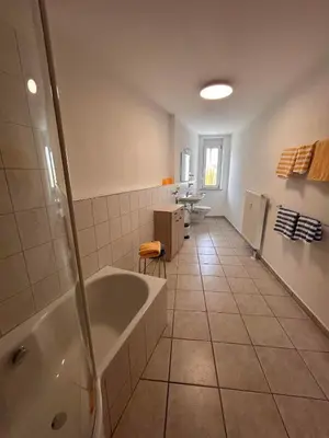 Ein Badezimmer in der Unterkunft Gästehaus Im Unnerdorf
