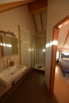 Ein Bett oder Betten in einem Zimmer der Unterkunft Herberge Rheinhessen
