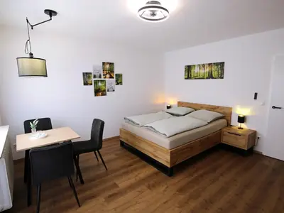 Ein Bett oder Betten in einem Zimmer der Unterkunft Apartment Rundum glücklich - Karlsruhe City