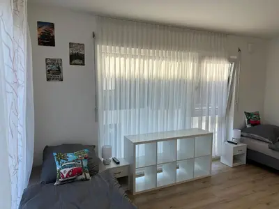 Ein Sitzbereich in der Unterkunft Guest House BiBi-Lux