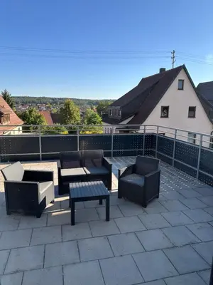 Ein Balkon oder eine Terrasse in der Unterkunft Guest House BiBi-Lux