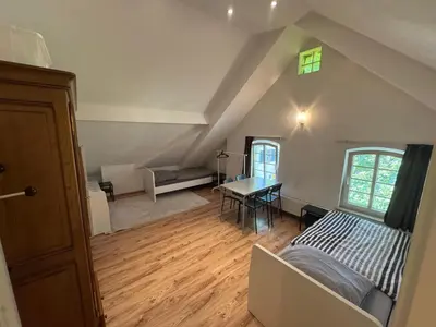 Ein Bett oder Betten in einem Zimmer der Unterkunft Monteurwohnung Lambsheim