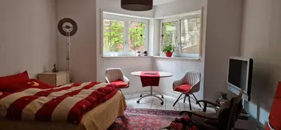 Ein Bett oder Betten in einem Zimmer der Unterkunft Studio auszeit in Speyer