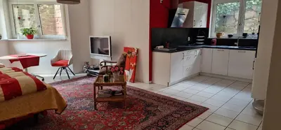 Küche/Küchenzeile in der Unterkunft Studio auszeit in Speyer
