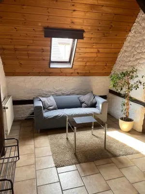Ein Sitzbereich in der Unterkunft Hirschhaus