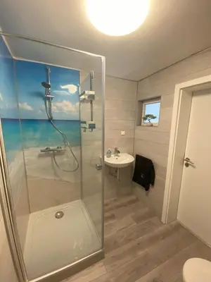 Ein Badezimmer in der Unterkunft Ferienhaus Engelsgasse