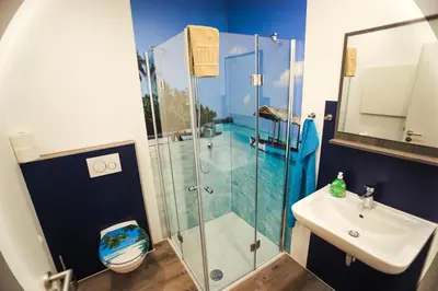Ein Badezimmer in der Unterkunft Alte Zimmerei