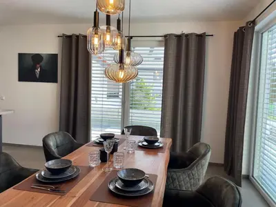 Ein Sitzbereich in der Unterkunft Ferienwohnung Nostalgic In der Nähe von Sinsheim Apartmenthaus Traudl