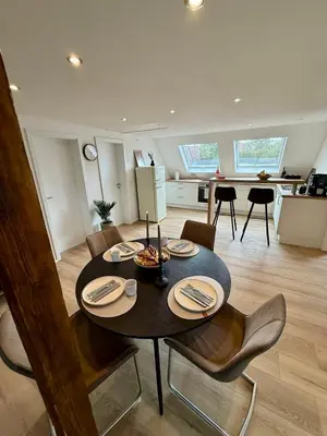 Ein Sitzbereich in der Unterkunft Lupi Blue - stylish und cosy Apartment