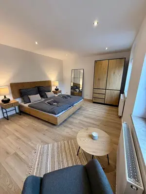Ein Sitzbereich in der Unterkunft Lupi Grey - stylish und luxury Apartment