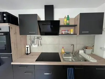 Küche/Küchenzeile in der Unterkunft Apartment Waldidyll