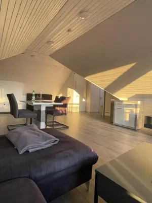 Ein Sitzbereich in der Unterkunft Ferienwohnung Panoramablick 1