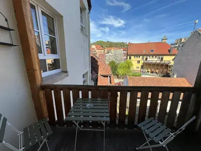 Ein Balkon oder eine Terrasse in der Unterkunft Apt4 - Ferienwohnung Brötzingen 3 OG