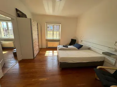 Ein Bett oder Betten in einem Zimmer der Unterkunft Apt4 - Ferienwohnung Brötzingen 3 OG
