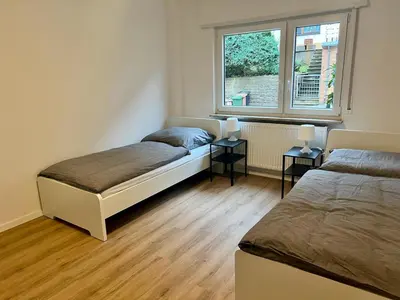 Ein Bett oder Betten in einem Zimmer der Unterkunft Monteur- und Ferienapartment Mannheim