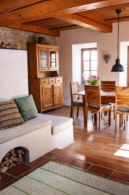 Ein Sitzbereich in der Unterkunft Stilvolle Landhausidylle mit Garten & Sauna