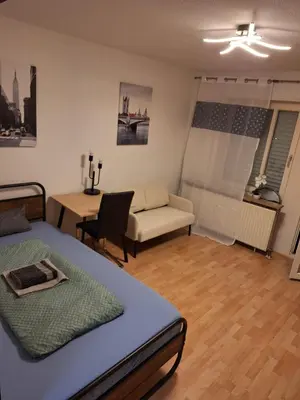 Ein Sitzbereich in der Unterkunft Kleines Appartement mit Terasse