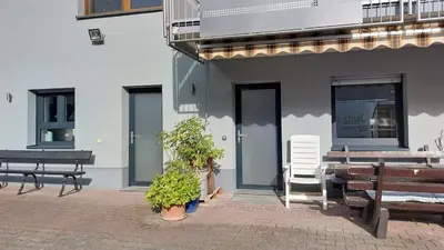 Ein Balkon oder eine Terrasse in der Unterkunft Fewo Helene im schönen Odw