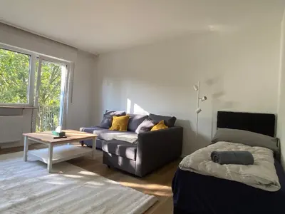Ein Sitzbereich in der Unterkunft 3-Zimmer Apartment mit Balkon