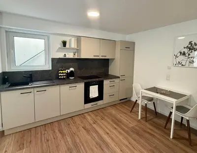 Küche/Küchenzeile in der Unterkunft 1-Zimmer-Appartment ruhig & naturnah