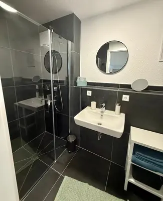 Ein Badezimmer in der Unterkunft 1-Zimmer-Appartment ruhig & naturnah