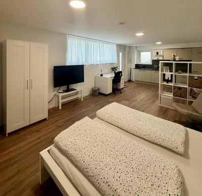 TV/Unterhaltungsangebot in der Unterkunft 1-Zimmer-Appartment ruhig & naturnah