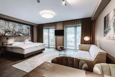 Ein Bett oder Betten in einem Zimmer der Unterkunft Dillhof Apartments