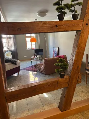 Ein Sitzbereich in der Unterkunft Bretten Suites