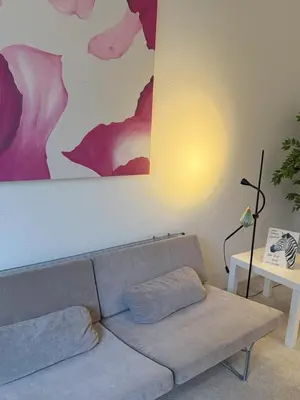 Ein Sitzbereich in der Unterkunft tolemoni