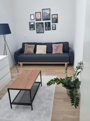 Ein Sitzbereich in der Unterkunft L8 Street - Mönsheim