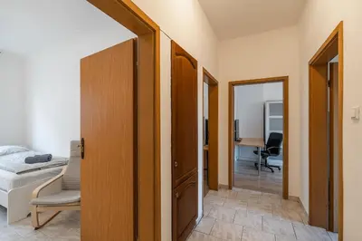 Ein Bett oder Betten in einem Zimmer der Unterkunft Am Pfälzerplatz - 3 Zimmer und 6 Betten