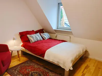 Ein Bett oder Betten in einem Zimmer der Unterkunft ZEN Apartment 2 rooms Maisonette Bright and Spacious