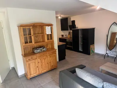 Küche/Küchenzeile in der Unterkunft 3 Zimmer Wohnung mit Balkon und Parkplatz