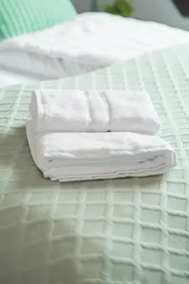 Ein Bett oder Betten in einem Zimmer der Unterkunft Charmante Hotelwohnung nahe Pforzheim, ruhige Lage