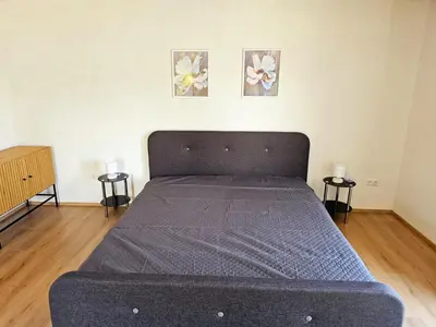 Ein Bett oder Betten in einem Zimmer der Unterkunft Ferienhaus-Drachenfels-Busenberg