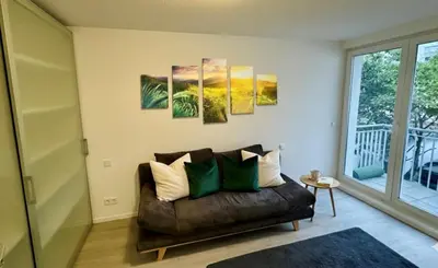 Ein Sitzbereich in der Unterkunft Cityresidenz Karlsruhe