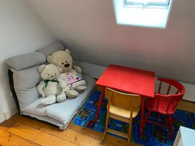 Ein Sitzbereich in der Unterkunft Frihmess