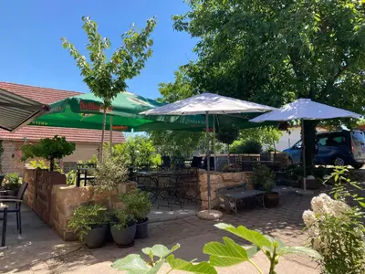 Ein Garten an der Unterkunft Hofschänke