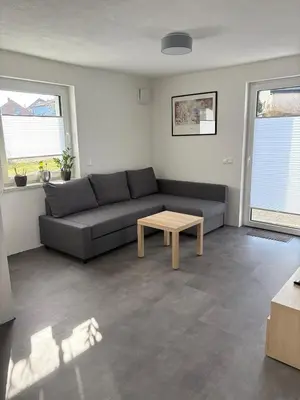 Ein Sitzbereich in der Unterkunft Apartment in Wiernsheim-Pinache