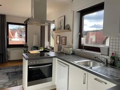 Küche/Küchenzeile in der Unterkunft Ruhiges Apartment in Weissach - Nähe Porsche