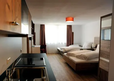 Ein Bett oder Betten in einem Zimmer der Unterkunft Gästehäusle in Mundelsheim