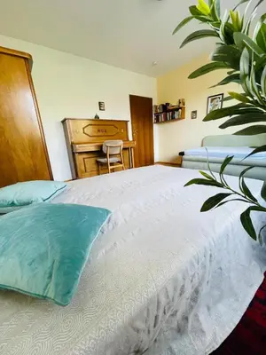 Ein Bett oder Betten in einem Zimmer der Unterkunft Ferienwohnung Bella