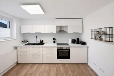 Küche/Küchenzeile in der Unterkunft WINETIME - Apartment Roschbach - für bis zu 2 Personen - idyllisch an den Weinbergen der südlichen Weinstraße zwischen Landau und Neustadt gelegen