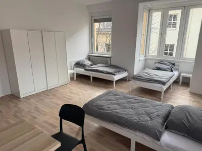 Ein Bett oder Betten in einem Zimmer der Unterkunft Wohnquartier GbR