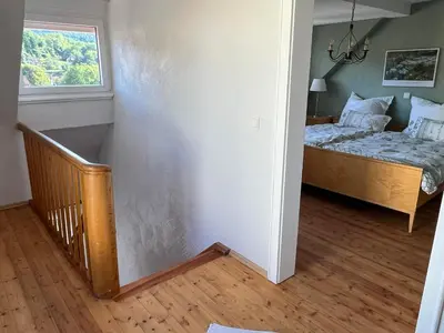 Ein Bett oder Betten in einem Zimmer der Unterkunft Ferienhaus Schönbachhof