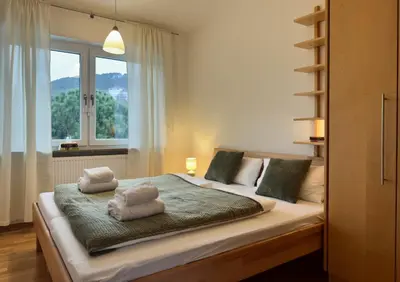 Ein Bett oder Betten in einem Zimmer der Unterkunft ZU HAUSE Pfalz