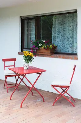 Ein Balkon oder eine Terrasse in der Unterkunft Ferienwohnung Spiegelberg