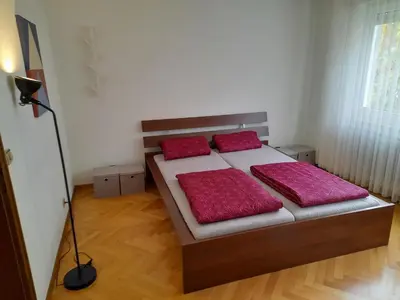 Ein Bett oder Betten in einem Zimmer der Unterkunft Ferienwohnung in Bad Wimpfen
