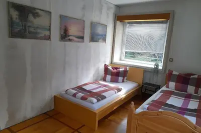 Ein Bett oder Betten in einem Zimmer der Unterkunft Ferienwohnung in Bad Wimpfen